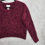 Arizona Jeans Arizona Red Chenille Ribbed Sleeve Y2K VTG Academia Crop Cozy Sweater Medium Photo 3