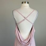 AQUA Backless Sleeveless Ruffled Long Column Evening Gown Pink Size 10 Dress Photo 7