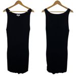 525 Ribbed Tank Midi Dress Large Black‎ Bodycon Casual Everyday Minimalist Chic Black Photo 1