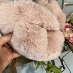 Steve Madden  Slipper Pink Fluffy Comfy Slides House Shoe Women 7 8 Plush Slip On Photo 4