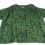 Bryn Walker Lagenlook Abstract Print Oversized Linen Blouse Top Photo 8