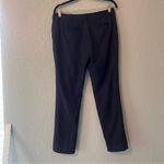 Tory Burch  Womens Slim Straight Leg Wool Pants 6 Navy Blue Mid Rise #86 Photo 3