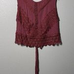 Self Esteem  Women Brown Crochet Cropped Shirt Size S Photo 0