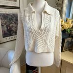 L'Academie L’ACADEMIE Miles Cable Pullover Sweater in Cream Size XS Photo 2