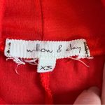 Willow & Clay  Red Crinkle Skirt Size XS Roll Down Waistband Stretch Photo 2