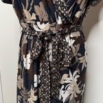 Croft & Barrow  Floral Maxi Long Dress Faux Wrap Style Size XL Belted Office Photo 5