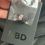 NBD  Black Steph Mini Dress Crossover Halter Neckline Size Medium New with tags Photo 4