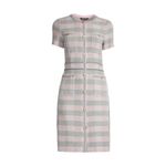 Misook Tweed Shift Dress Women’s Size S Rose Petal Multi Short Sleeve Photo 13