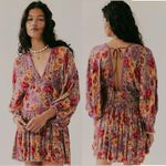 Free People Sweet Dreams Printed Mini Dress in Taupe Combo NWT Size Small Photo 2