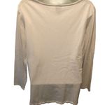 Eileen Fisher Jersey Jewel Neck Stretch Top Sweater Sz. M White Bracelet Sleeve Photo 4
