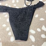 Blackbough  Swim Bikini Set Jaguar Roselle roses cheeky ruched bottoms halter top Photo 3