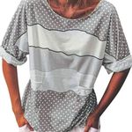 Miss Look Wavy stripes and polka dots top Photo 0