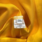 Women’s Yellow Midi Dress Mock Neck Plaid Long Sleeves and Bow Detail Size 2XL Photo 10