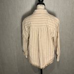 Liverpool  Women’s Tan Striped Button Down Shirt Size Medium Photo 4