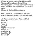 I Jeans By Buffalo Jeans Size 29 (8) 32x29 Women's Skinny Jeans Stretch Floral Women's Photo 6