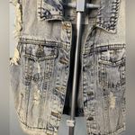 Angel Kiss Distressed denim vest size small‎ Photo 1