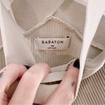 Aritzia Babaton Sculpt Knit Criss Cross Tank Top Cropped Stone Ribbed Photo 4