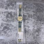 Swatch  Watch 1996 Atlanta Olympics Green & Gold Watch in Case with Paperwork Photo 1