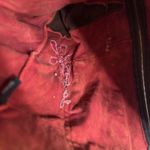 Rising International Jacket Womens Large Red Boho Floral Patchwork Zip Hoodie Photo 10