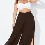 Swimsuits for All Mara Black Wide Leg Side Slit Beach Pants‎ Size 14/16 Photo 0