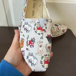 Toms Christmas Holiday Cats Belmont Shoes Light Gray Flats Women’s Size 7.5 Photo 9