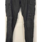 H&M Divided Black Cargo Jogger Pants Drawstring Waist Pockets Women's Photo 3