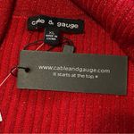 Cable & Gauge  Red Metallic Pullover Cowl Neck Sweater Size XL Photo 6