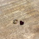 Origami Owl  Gold Initial Letter Crystal “C” Charm & Red Crystal Heart Charm Photo 1