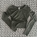 Urban Outfitters IRNBY Charlotte Black Long Sleeve Cut-Out Top Photo 5