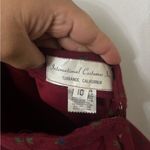 Elegant Burgundy Halter Dress with Ruffle Details Red Size 10 Photo 7