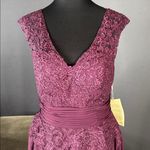 Women’s Chiffon & Lace Appliqué Full Length V Photo 1