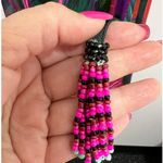 Farm Rio Midnight Leaves Tank Midi Dress Green Pink Tropical Cut Out Tie Waist M Photo 8