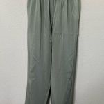 Bella Dahl  Women's Waist Tie Silky Pleated Trouser Moss Green Size S Photo 3