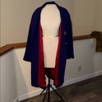 Rare vintage David Hayes Blue purple wool
Coat with red lining Size XL Photo 6