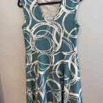 Krimson Klover Teal and White Sleeveless Dress with Yellow Accents Size M Blue Size M Photo 2