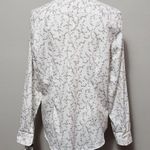 CHAPS lavender white floral no iron cotton button down size large Photo 4