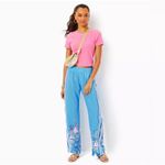 Lilly Pulitzer  Minnie Knit Ribbed Top Hot Pink Sporty Preppy Activewear Size XS Photo 2