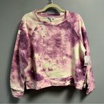 Wildfox Lounge Set Tie Dye Stars in Purple & White Sz L NWT Sweatshirt & Shorts Photo 2
