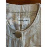 Banana Republic blazer size 4 cream gold round neck gold buttons festive holiday Photo 4