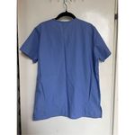 Cherokee Workwear Blue Snap Button Up Scrub Top Woman’s Size XS Photo 5
