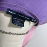 Ralph Lauren Polo  Purple‎ Baby Tee Short Sleeve White Pony Womens Medium Photo 3