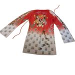 Ed Hardy Ed‎ Hardy Red Rhinestone Skull Butterfly Hoodie Dress Size L Photo 3