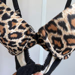 Frederick's of Hollywood sz 34c brown tan leopard print bra Photo 1