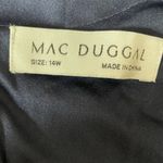 Mac Duggal Long Sleeve Ruched Jersey V-Neck Gown Midnight Women’s Sz 14W Photo 5