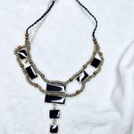 Free People NEW Lately Necklace Gold Black Bohemian Goddess Layered Statement Photo 0