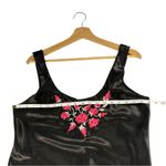 Y2K Bali Studio Slip Dress & Robe Womens Large Black Rose Embroidered Whimsigoth Photo 7