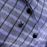 Vintage 80s Vivians Playboy Button Up Shirt Dress Medium Purple Check Bunny Photo 2