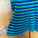 Boden Mini Collared Ribbed Knit Dress in Navy and Bright Green Size 14R New Blue Photo 7