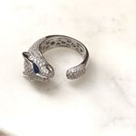 Panther .925 Sterling CZ Pave Ring Size 6 Silver Photo 1