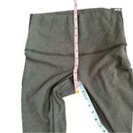 Lululemon  Womens Cropped Capri Leggings Dark Gray Black Logo 6 Photo 4